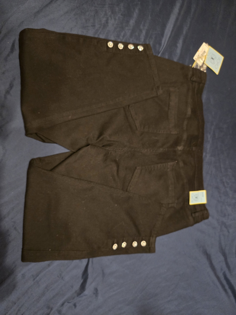 CeCe Black Skinny Jeans with Button Trim